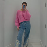 MILANA LS Mohair Knit | SOFT BERRY