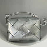 PV Large Weave Crossbody Bag | SILVER