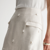 LINNA Mini Skirt | NATURAL