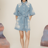 CHARLENE Denim Mini Dress