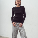 N.31 Cashmere Blend Skinny Rib Crew