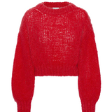 LEONNIE Cropped Pullover | RUBY RED