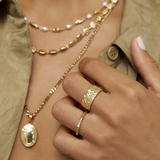 EROS Gold Textured Ring | LARGE