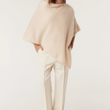 BRUSHED Pure Cashmere Poncho | FAWN