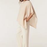 BRUSHED Pure Cashmere Poncho | FAWN