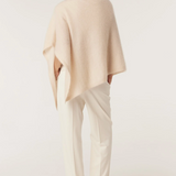 BRUSHED Pure Cashmere Poncho | FAWN