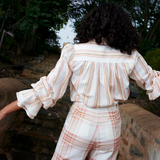 LUCINDA Blouse | PEONY/ANTIQUE STRIPE