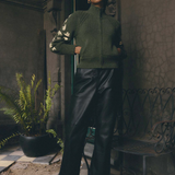 MONTOYA Leather Straight Leg Pant | ONYX
