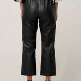 MONTOYA Leather Straight Leg Pant | ONYX