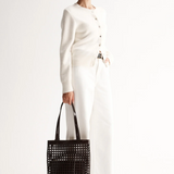 SASCHIA Knit Cardigan | WHITE MARLE