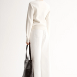 SASCHIA Knit Cardigan | WHITE MARLE