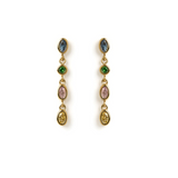 ISADORA Gold Earrings | MULTI BLUE