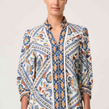 ALEXIS Linen Viscose Fringe Shirt