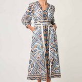 ALEXIS Silk Cotton Midi Dress