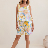 LINEN Square Neck Tank | AMALFI DREAMS