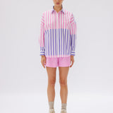 CHIARA Stripe Shirt | UVA/Bubblegum