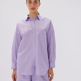 CHIARA Stripe Shirt | Violet/Bubblegum