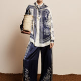 BANDERRA Scarf Silk Shirt