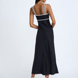 Basia Boned Bustier Dress Black Ivory