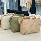 PV Large Weave Crossbody Bag | OLIVE