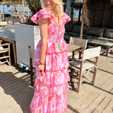 MULTI-PINK Floral Dress