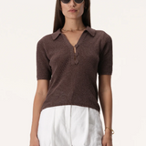 HAIGH Knit Top | CHOCOLATE