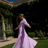 The Eliza Skirt Fuschia Fine Stripe