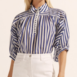 ADAGE Top | NAVY STRIPE