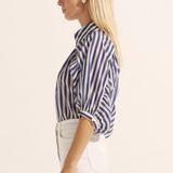 ADAGE Top | NAVY STRIPE