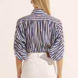 ADAGE Top | NAVY STRIPE