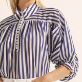 ADAGE Top | NAVY STRIPE