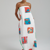 STRAPLESS Maxi Dress | MONTAGE WHITE