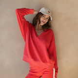 SERAFINA Knit Sweater | LOBSTER RED