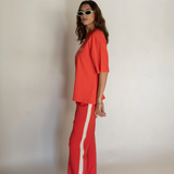 SERAFINA Knit Pant | LOBSTER RED