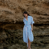 BILLY Shirt Dress | OCEAN DEPTHS/SEASHELL