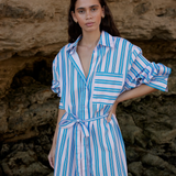 BILLY Shirt Dress | OCEAN DEPTHS/SEASHELL