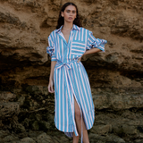 BILLY Shirt Dress | OCEAN DEPTHS/SEASHELL