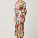 CARMEN Viscose Linen Maxi Dress