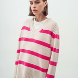 N.327 Cashmere Blend Stripe V-Neck Knit