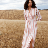 ARLET Dress | PEONY/ANTIQUE STRIPE