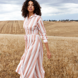 ARLET Dress | PEONY/ANTIQUE STRIPE