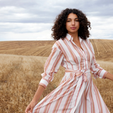 ARLET Dress | PEONY/ANTIQUE STRIPE