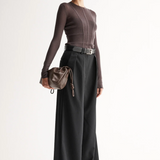 SILIA Knit Top | CHOCOLATE