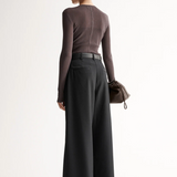 SILIA Knit Top | CHOCOLATE