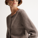 SASCHIA Knit Cardigan | CHOCOLATE