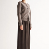 SASCHIA Knit Cardigan | CHOCOLATE