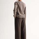 SASCHIA Knit Cardigan | CHOCOLATE