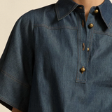INSINUATE Top | DARK CHAMBRAY
