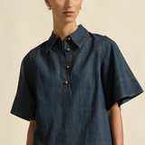 INSINUATE Top | DARK CHAMBRAY