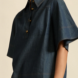 INSINUATE Top | DARK CHAMBRAY